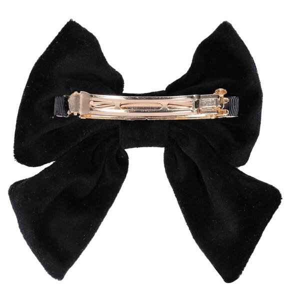 Velvet Hair Bow Pearl Embellished Hair Accessory for Women Stylish and Durable